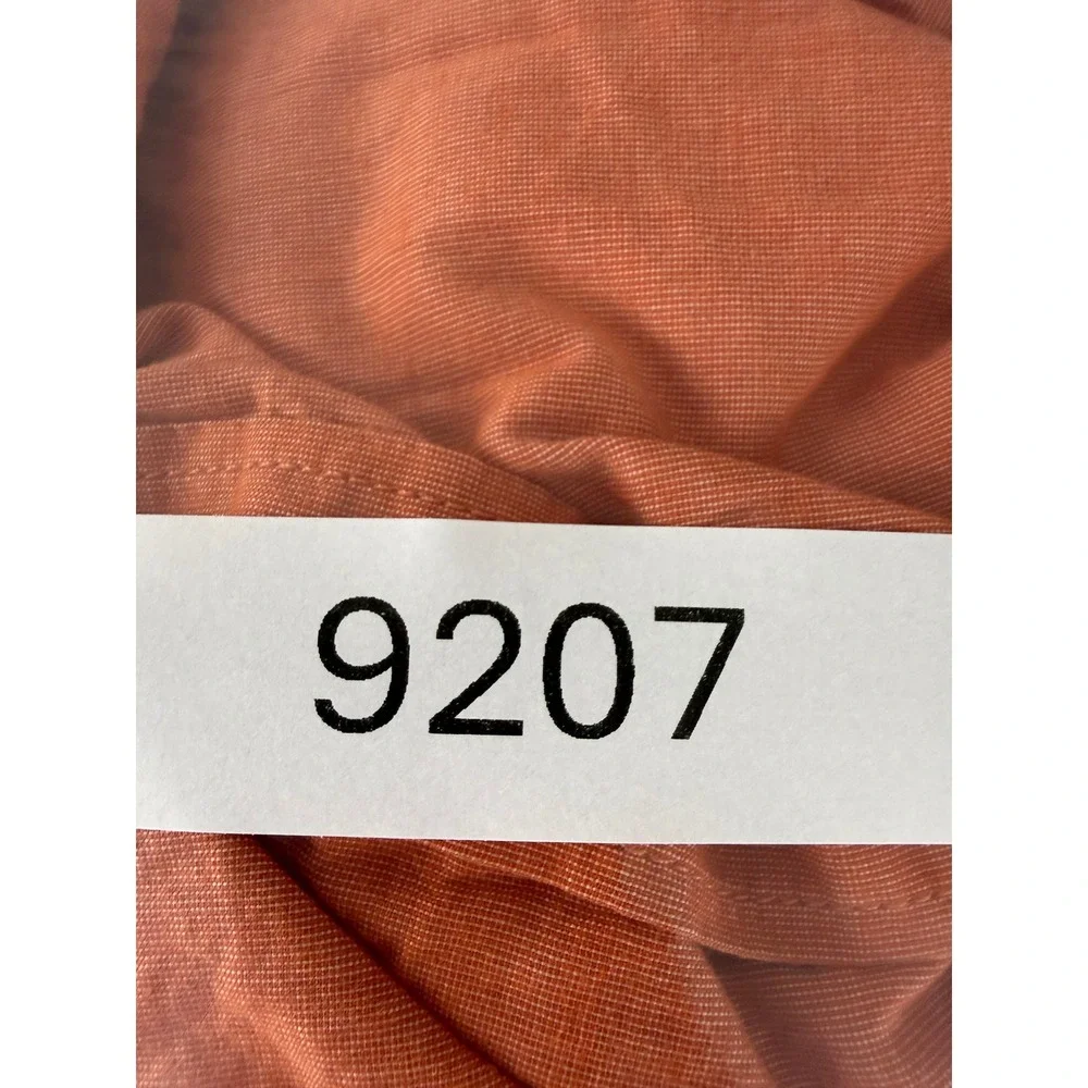 Banana Republic Sz L Soft Wash Tailored Slim Fit Button Down Shirt Orange LS Men